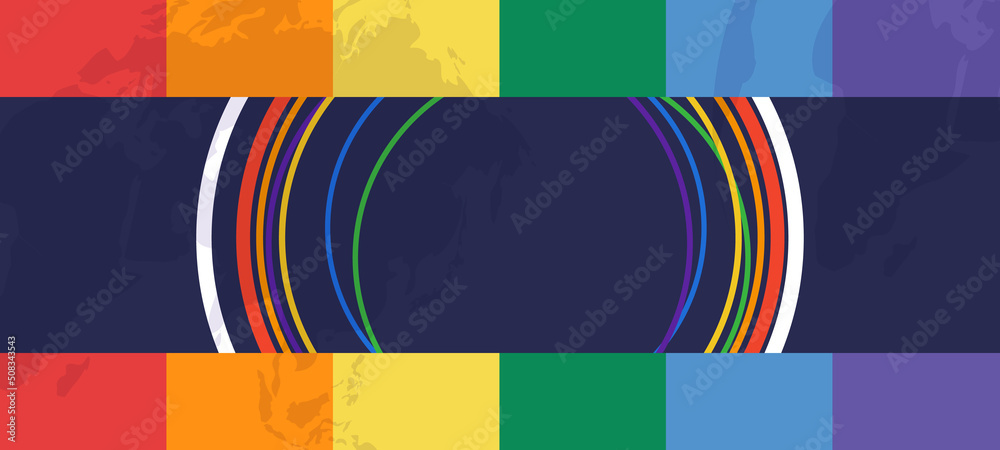 Simple Inclusive Pride Background Inclusive Pride Background with Progression Pride Flag Colours. Rainbow ...