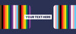 Inclusive Pride Background with Progression Pride Flag Colours. Rainbow Stripes Wallpaper in Gay Pride Colours