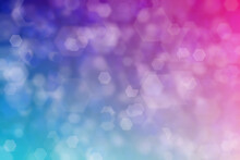 Pink And Dark Blue Abstract Defocused Background, Hexagon Shape Bokeh Pattern