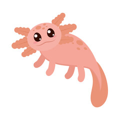 Wall Mural - cute axolotl icon