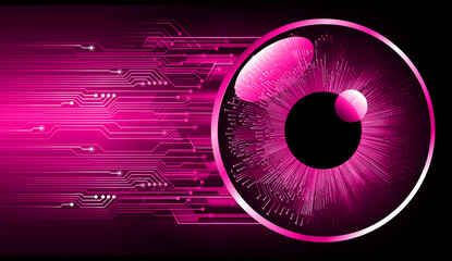 eye cyber circuit future technology concept background