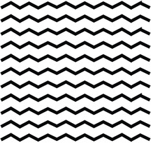 Zig Zag Seamless Pattern. Black And White Background. Zigzag Lines Background. Linear Backdrop. Triangular Waves Ornament.