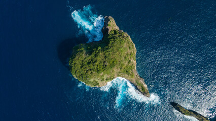 Mandalika surrounding area seascape aerial view