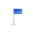 flag of Aruba. flag Aruba on flagpole. vector icon isolated on white background