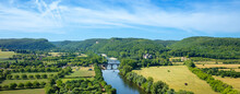 Dordogne- River And Castle Panoramic View