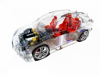Poster - Transparent model cars.