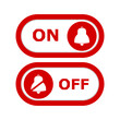 On and off switch notification button