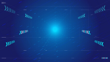 Poster - crisscross dot line extension tunnel futuristic space science and technology background