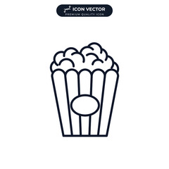 popcorn icon symbol template for graphic and web design collection logo vector illustration