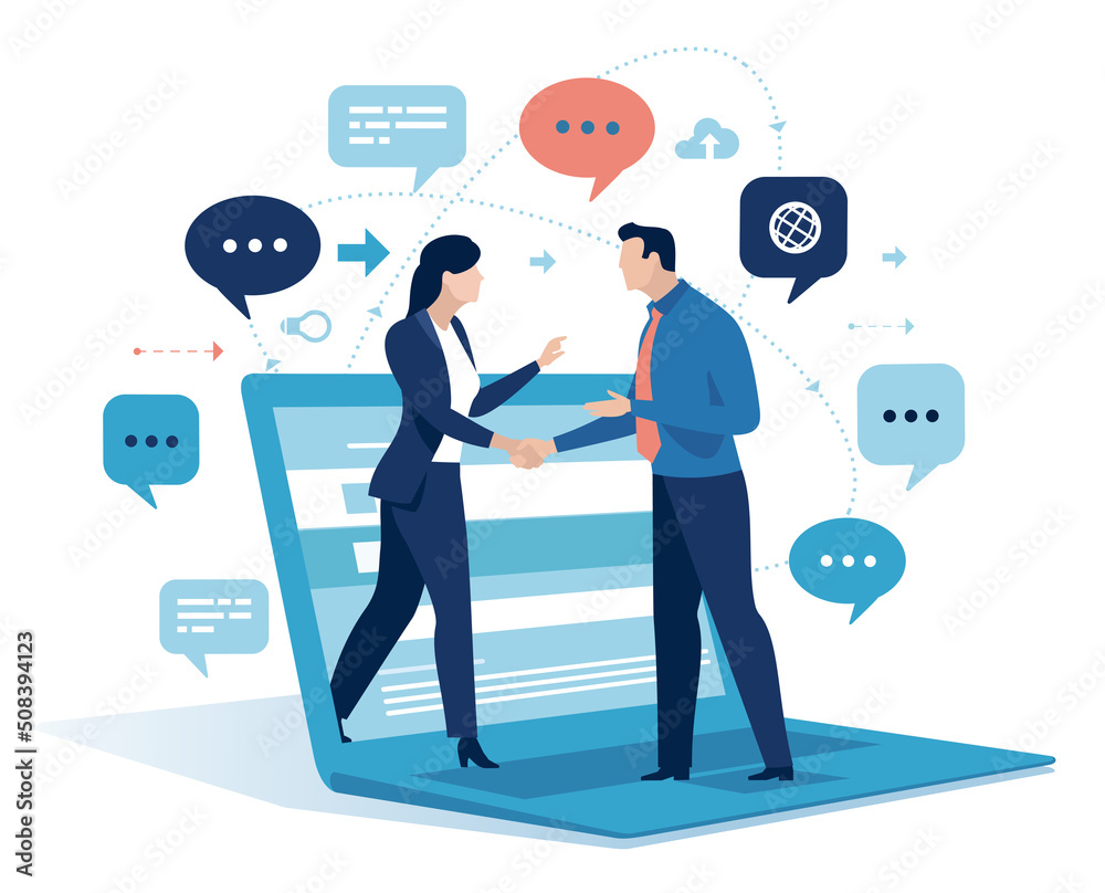 Communication and social network concept. Connection. On line. Network ...