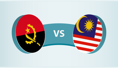 Sticker - Angola versus Malaysia, team sports competition concept.