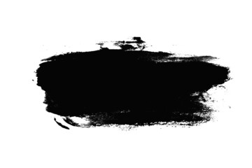Poster - black stroke of paint isolated on white background