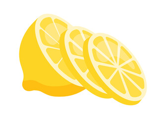 Wall Mural - Lemon slices icon. Vector illustration