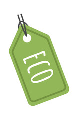 Sticker - Eco tag Environment Icon. Vector illustration