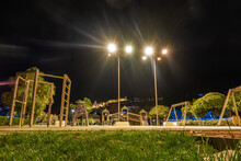 Sports Ground In The Center Of Tbilisi In The Evening