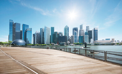 Wall Mural - Beautiful cityscape of Singapore.