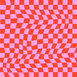Seamless Repeat Modern Wavy Trendy Warped Checkered Check Pattern