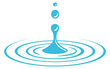 Drop ripple effect icon. Blue water circles