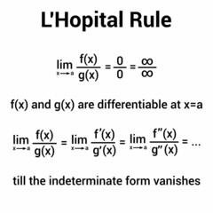 Canvas Print - l'hôpital's rule formula in mathematics