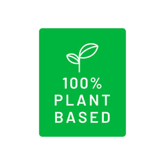 Sticker - Plant based vector icon badge stamp