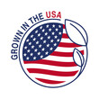 Grown in the USA sticker for agricultural products