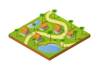 isometric village