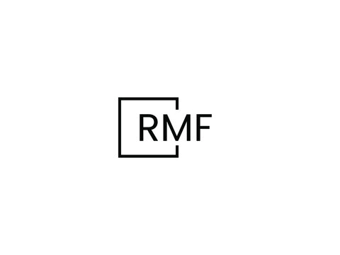 RMF letter initial logo design vector illustration