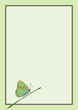 zielona ramka z motylem