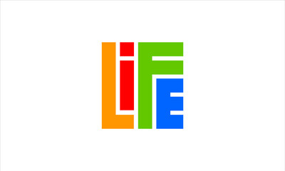 Fototapete - Life letter logo vector design illustration