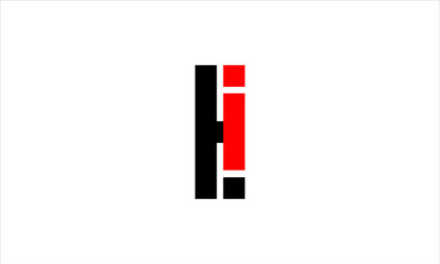Fototapete - Hi logo. Letter H and I logo design vector illustration
