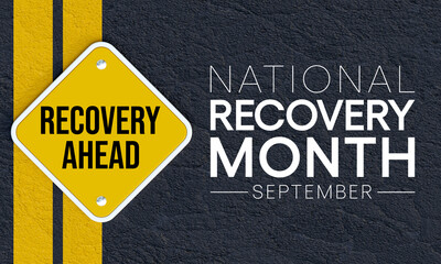 National Recovery month is observed every year during September to educate the public about substance abuse treatments and mental health services. 3D Rendering