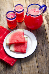 Wall Mural - Watermelon water in glass jar