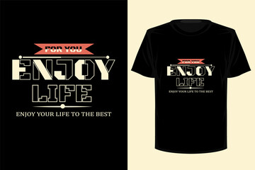 Fototapete - Enjoy life retro vintage t shirt design