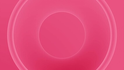 Poster - Abstract architecture background with pink rings narrowing down. Design. Slowly moving circle silhouettes.