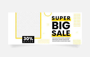 big sale banner template website promotion