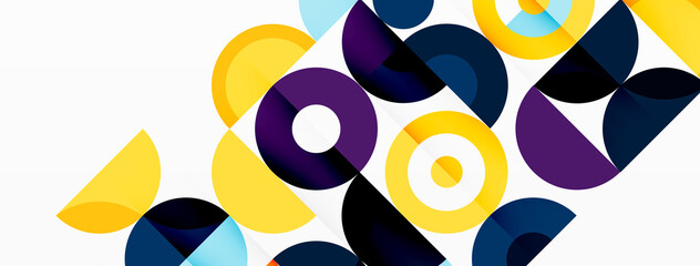 Colorful circle abstract background. Template for wallpaper, banner, presentation, background