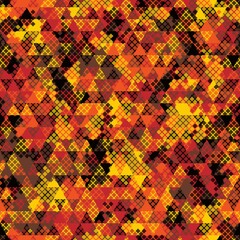 Canvas Print - vector trendy low poly seamless pattern. camouflage polygonal background