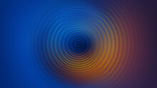 Blue And Orange Circular Waves Abstract Background
