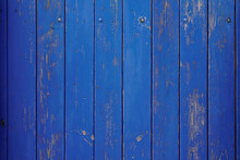 Blue Wooden Background With Old Painted Boards Planks