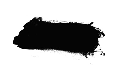 Poster - black stroke of paint isolated on white background
