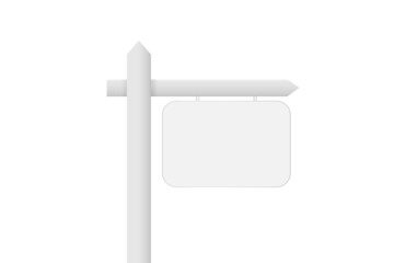 Poster - pillar with blank white plate template