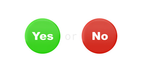 Poster - Round buttons yes and no