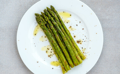 Canvas Print - Bunch of cooked asparagus