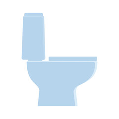 Poster - Lavatory pan semi flat color vector object. Full sized item on white. Part of bathroom arrangement. Water closet simple cartoon style illustration for web graphic design and animation