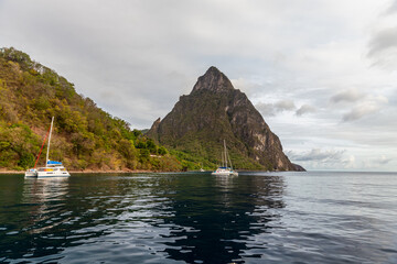 Wall Mural - Pitons near Soufriere, Saint Lucia