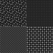 seamless black bandana vector patterns