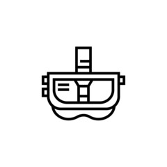 Poster - vr glasses vector icon. computer component icon outline style. perfect use for logo, presentation, website, and more. simple modern icon design line style