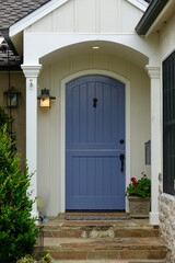 Wall Mural - traditional home entrance with craftsman style door