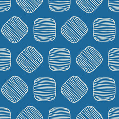 Poster - Drawn from large circles, striped inside. Vector seamless design for print. Interior print for home, fabrics, cups, postcards, pillows.