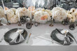 Table set for wedding or another catered event dinner